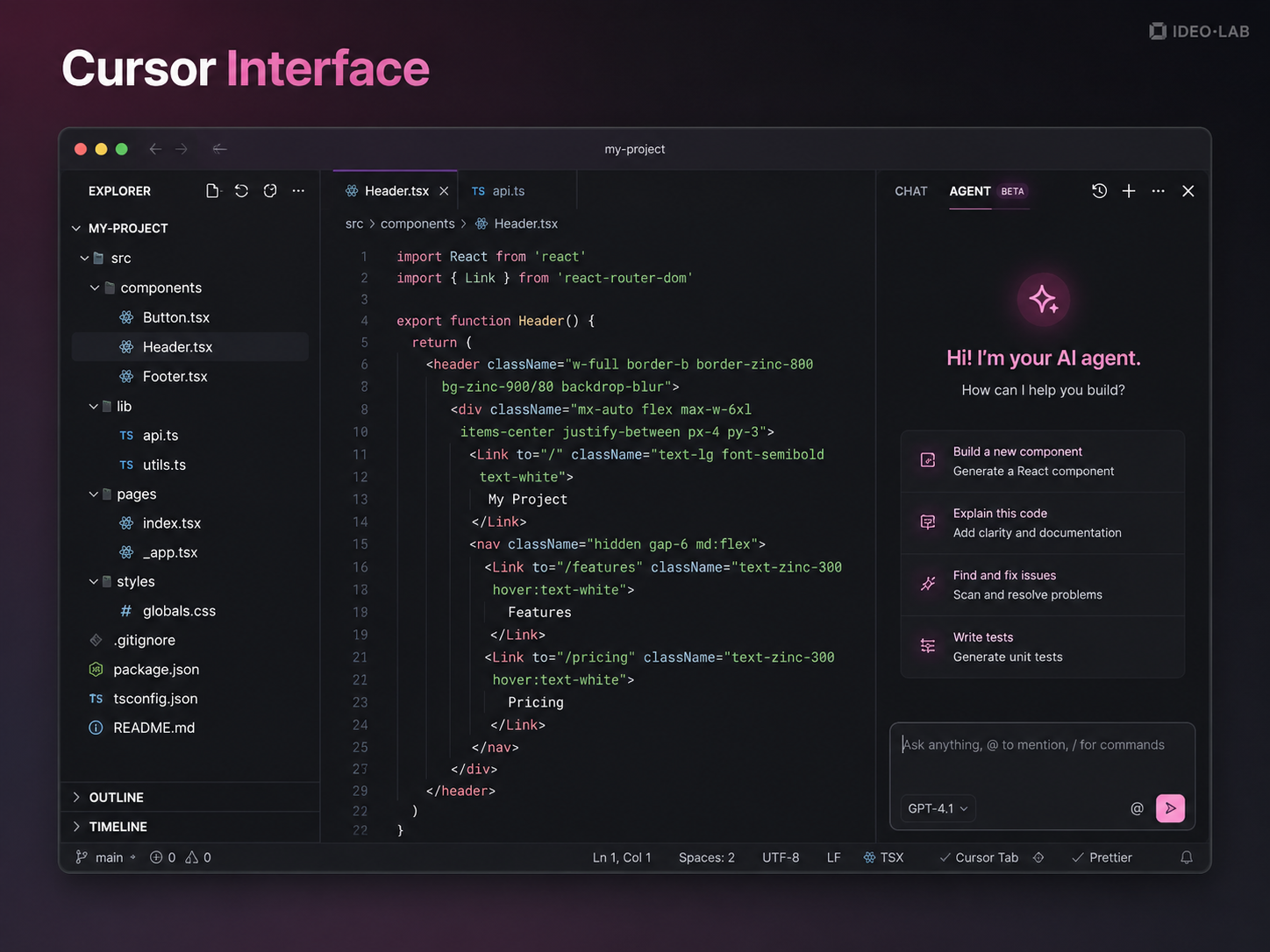 Cursor interface placeholder